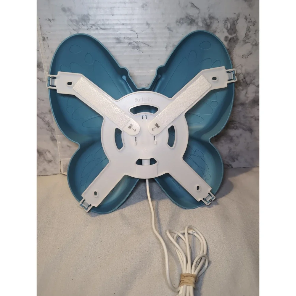 IKEA UPPLYST Butterfly Blue Wall Light Night Lite Hanging w/Power Adapter Tested